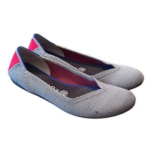 Rothy’s The Flat Round Toe Cherry Ribbon Stripe